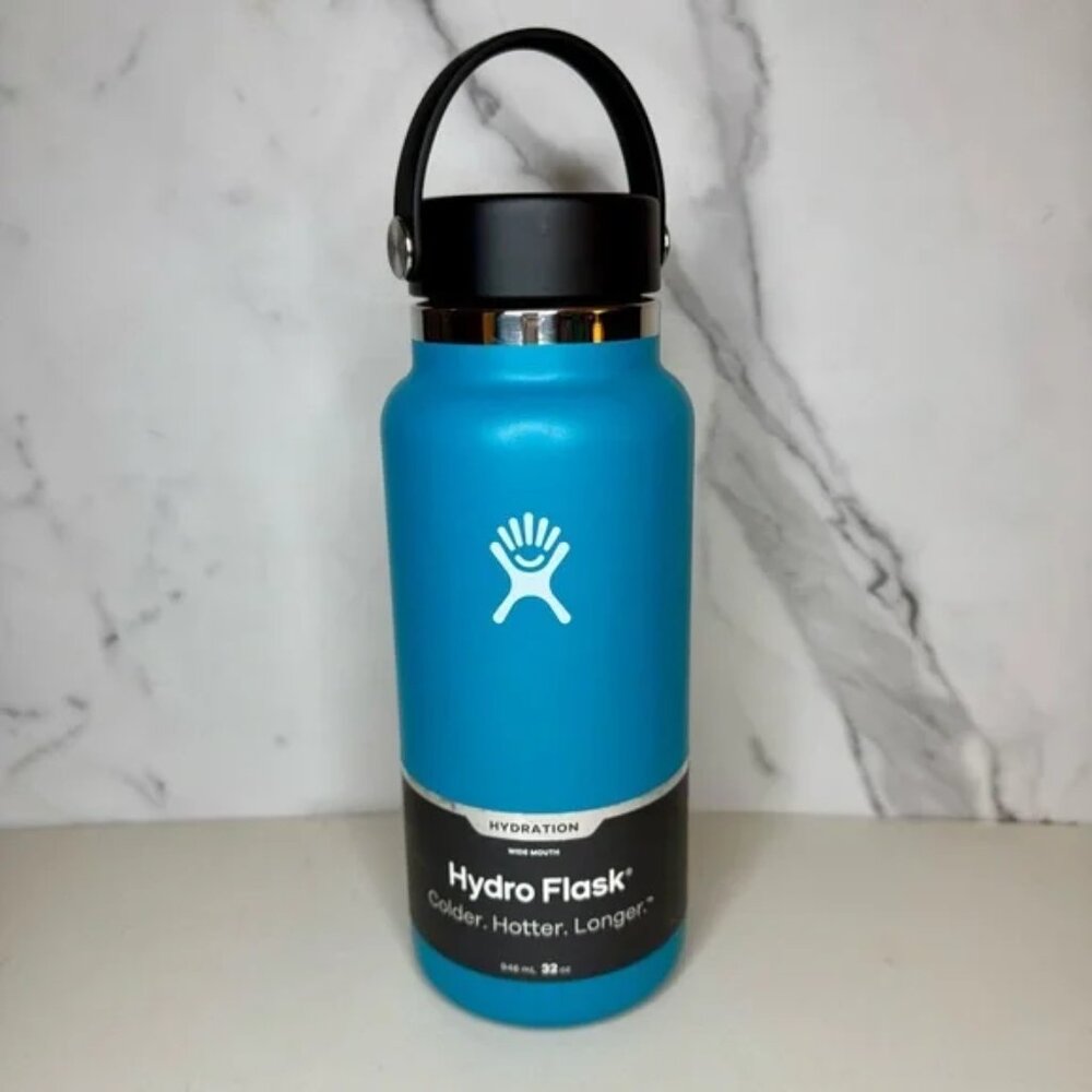 NEW Hydro Flask | Wide 32 oz. Water Bottle | Laguna Blue Turquoise Teal